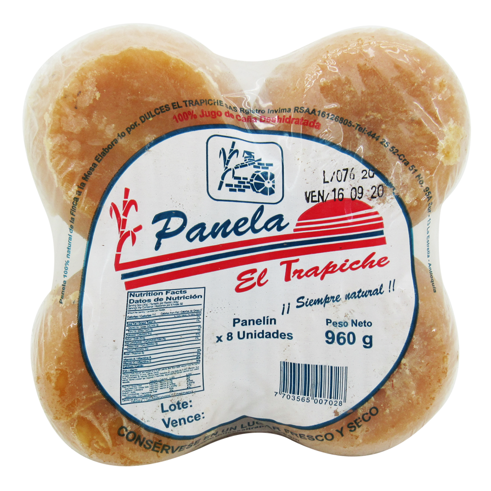 Panela El Trapiche Coquito 8 Unidades