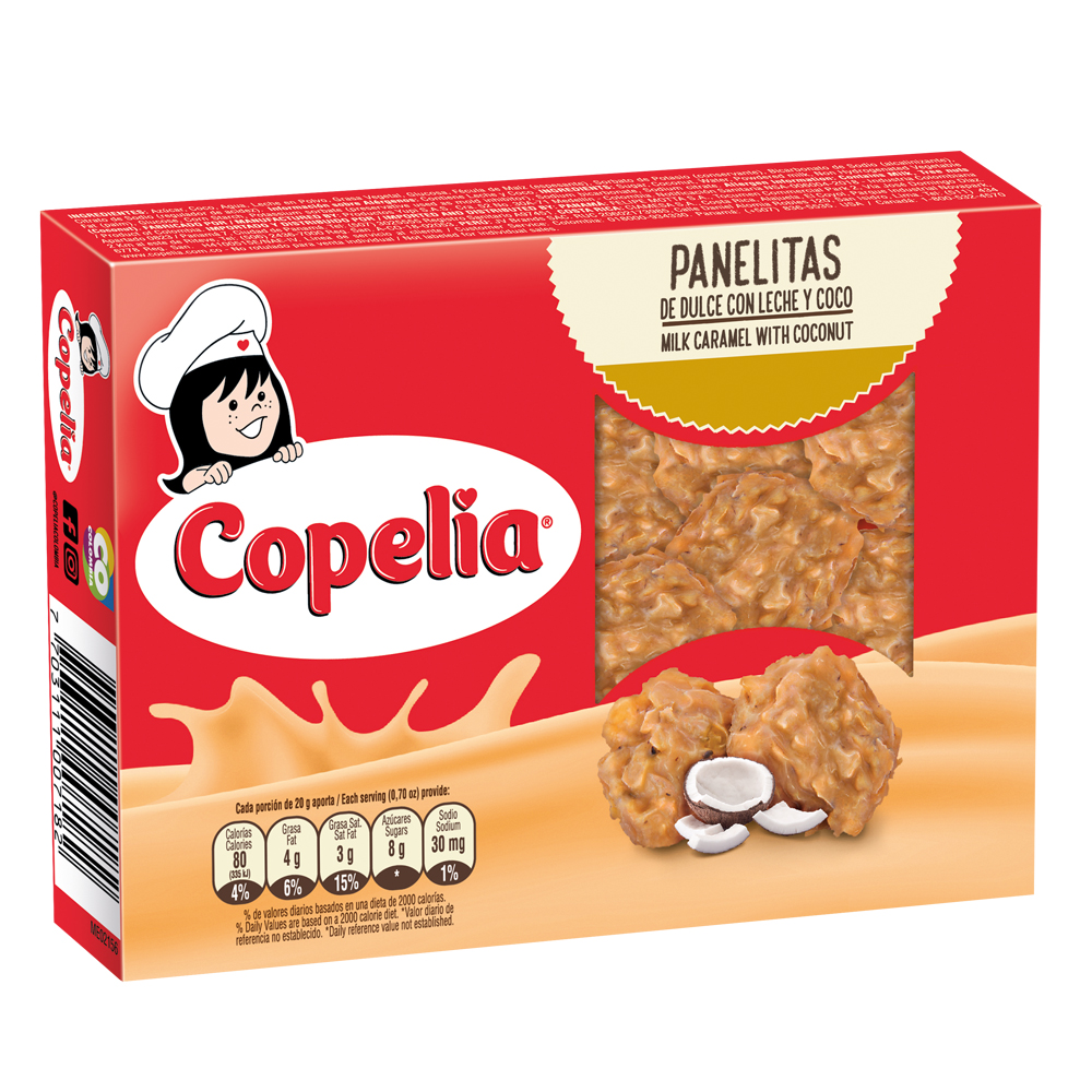 Panelitas Copelia Arequipe Coco 12 Unidades 240Gr