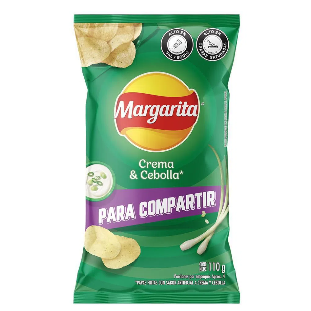 Papas Crema Cebolla Margarita 110Gr