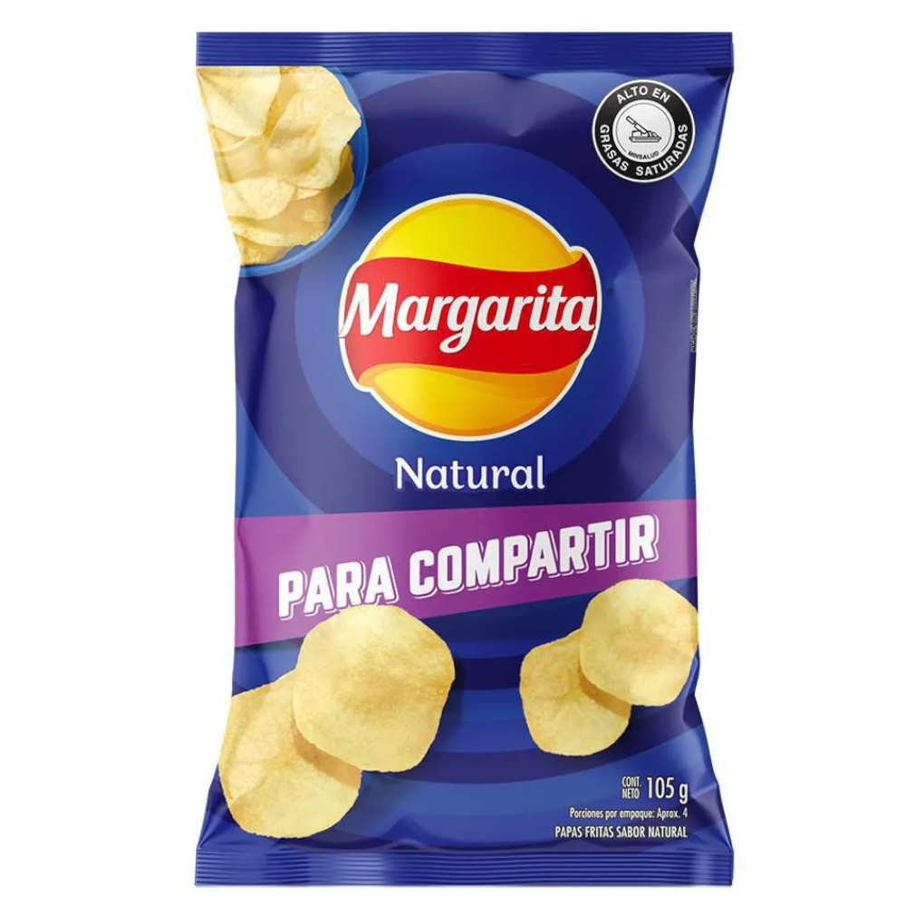 Papas Natural Margarita Individual 105Gr