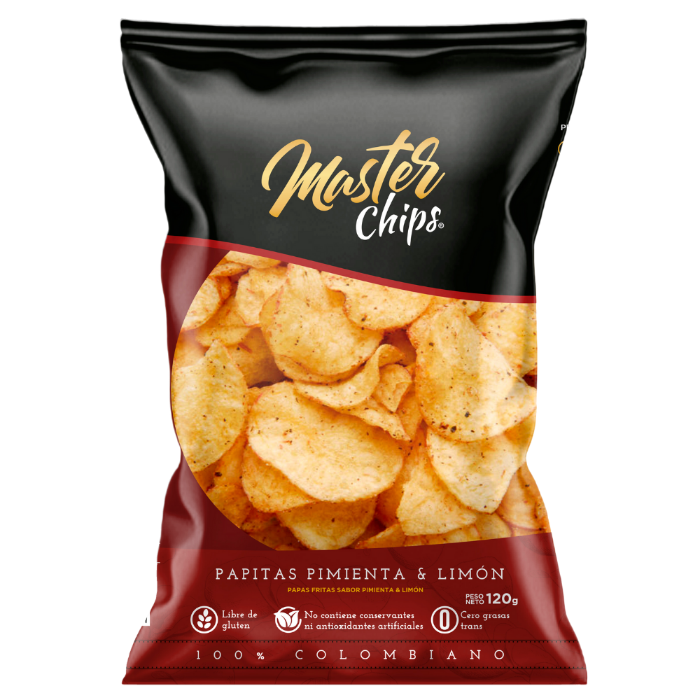Papas Pimienta Master Chips 120Gr