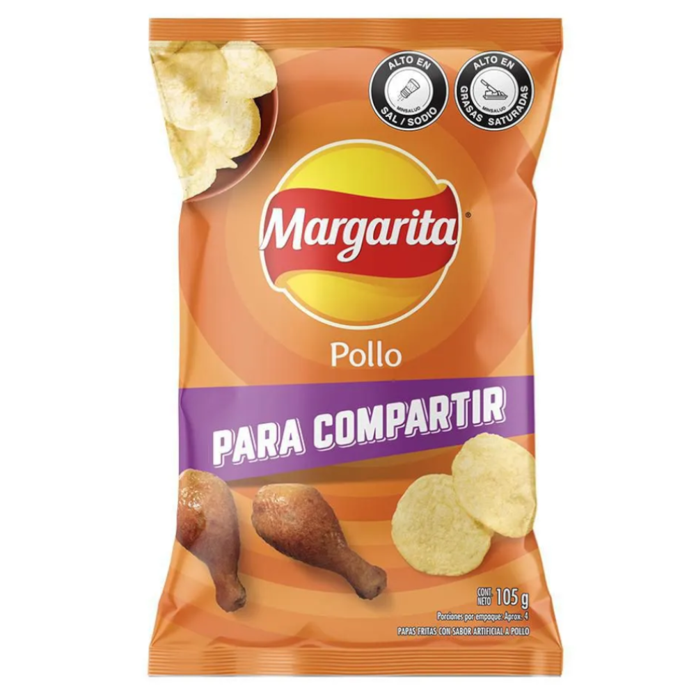 Papas Pollo Margarita Individual 105Gr