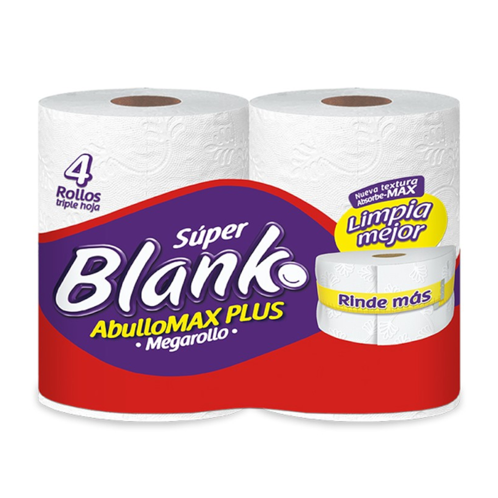 Papel Higienico Super Blanko Abullonado 4 Unidades