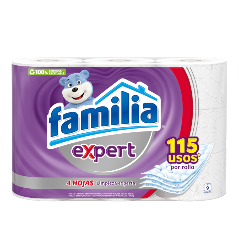 Papel Higiénico Familia Expert 9 Rollos