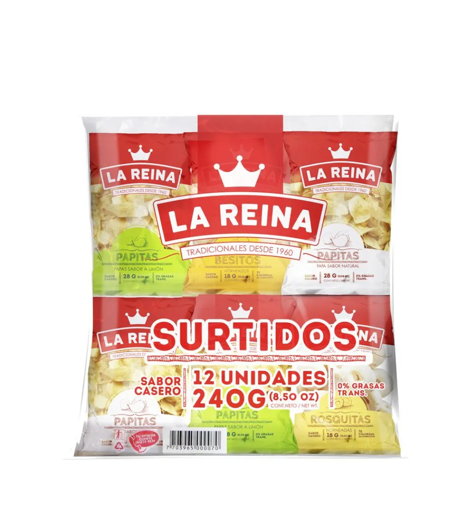 Pasabocas La Reina Docena Surtida 240Gr