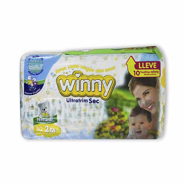 Pañal Winny Sec Etapa 2 30 Unidades Gratis Toallitas