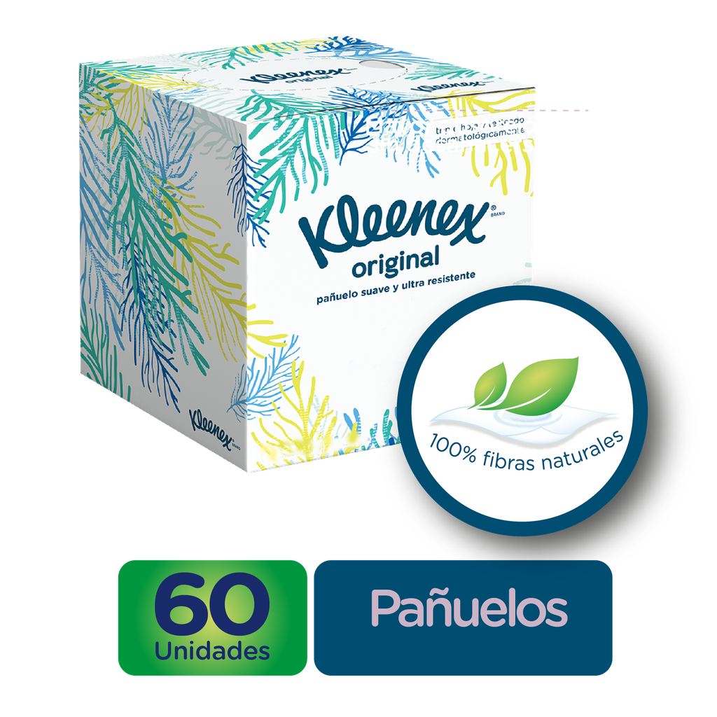 Pañuelo Facial Kleenex Seda Caja 60 Unidades