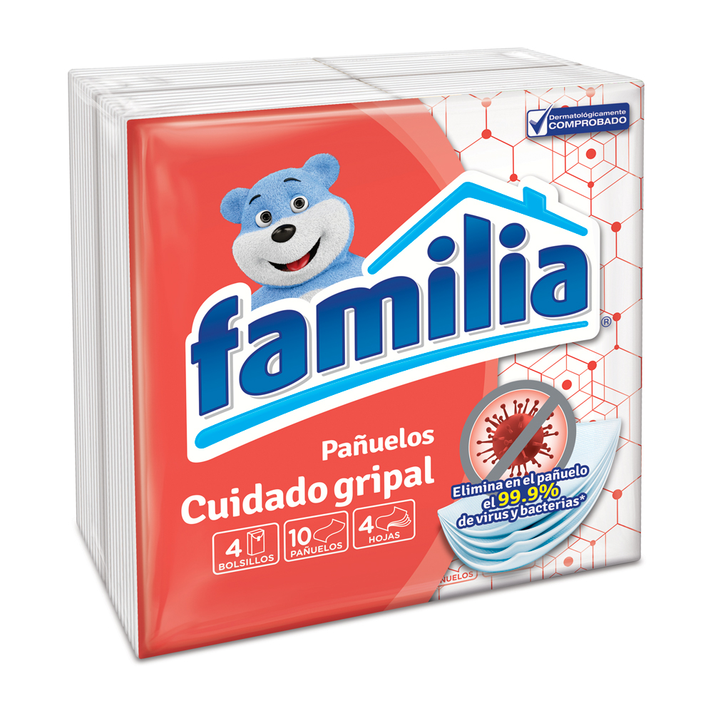 Pañuelo Familia Cuidado Gripal 4 Paquetes