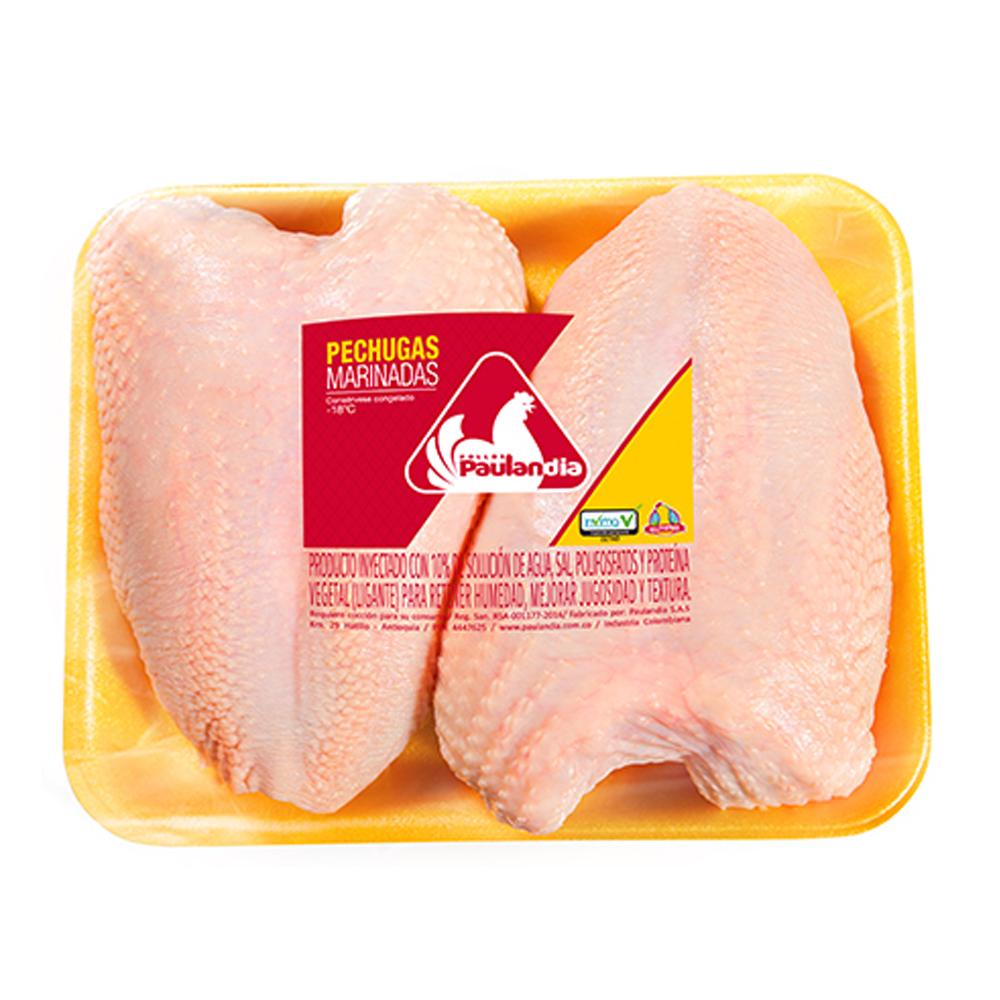 Pechugas Paulandia Bandeja 2 Unidades (1 Bandeja - 1510Gr Aprox)