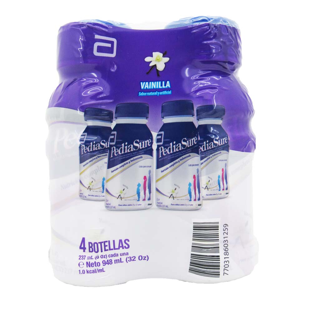 Pediasure Liquido Vainilla 4 Unidades 948Ml