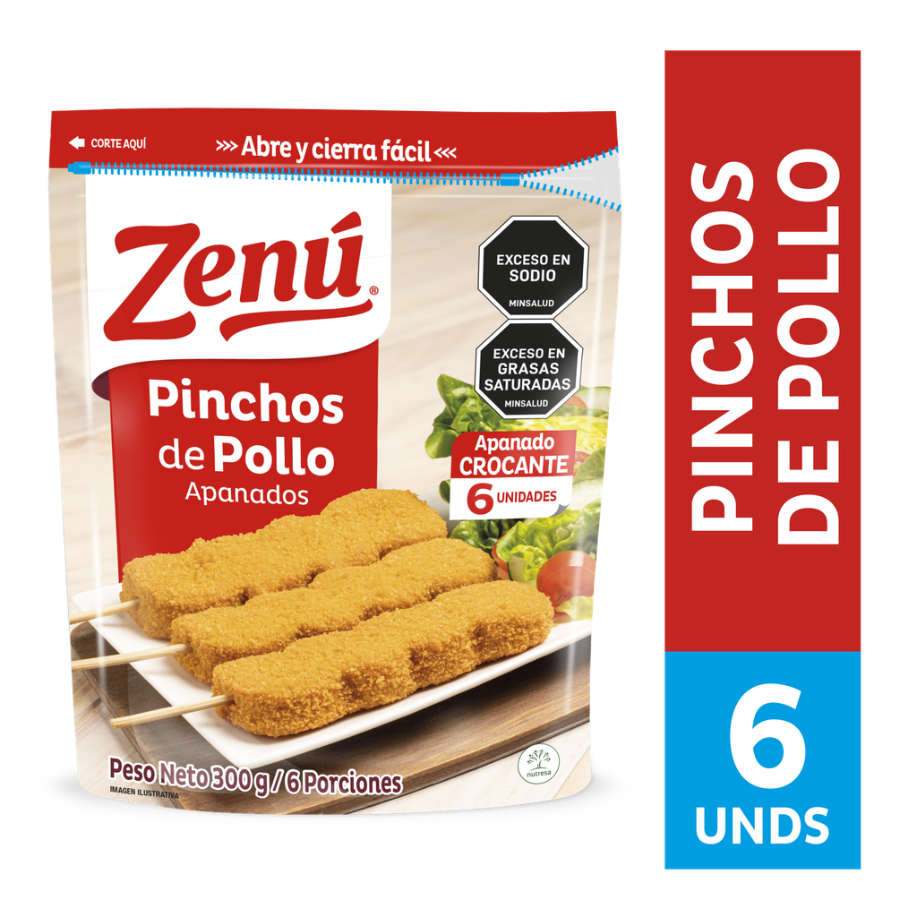 Pinchos Pollo Zenú 300Gr