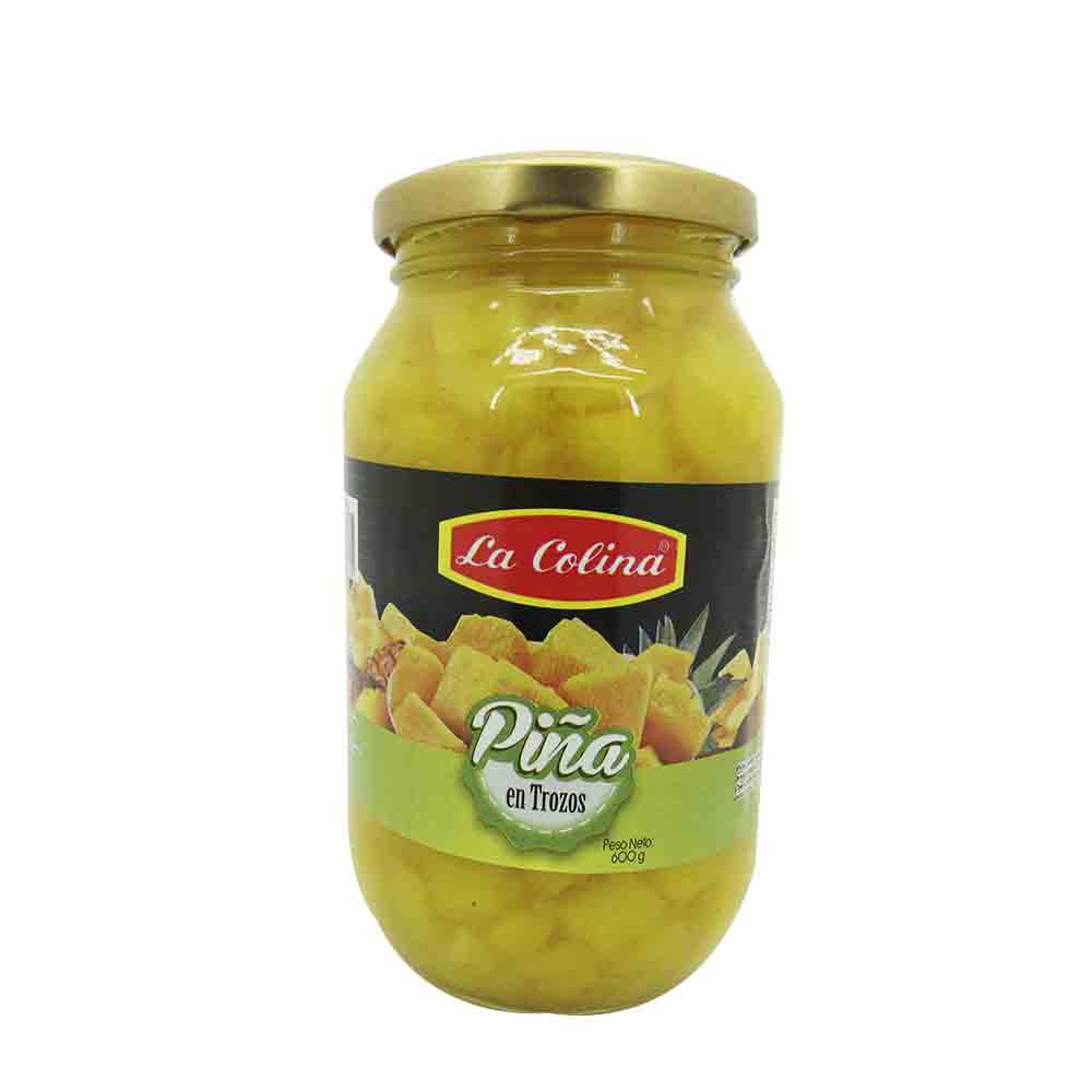 Piña Trozos La Colina Frasco 600Gr