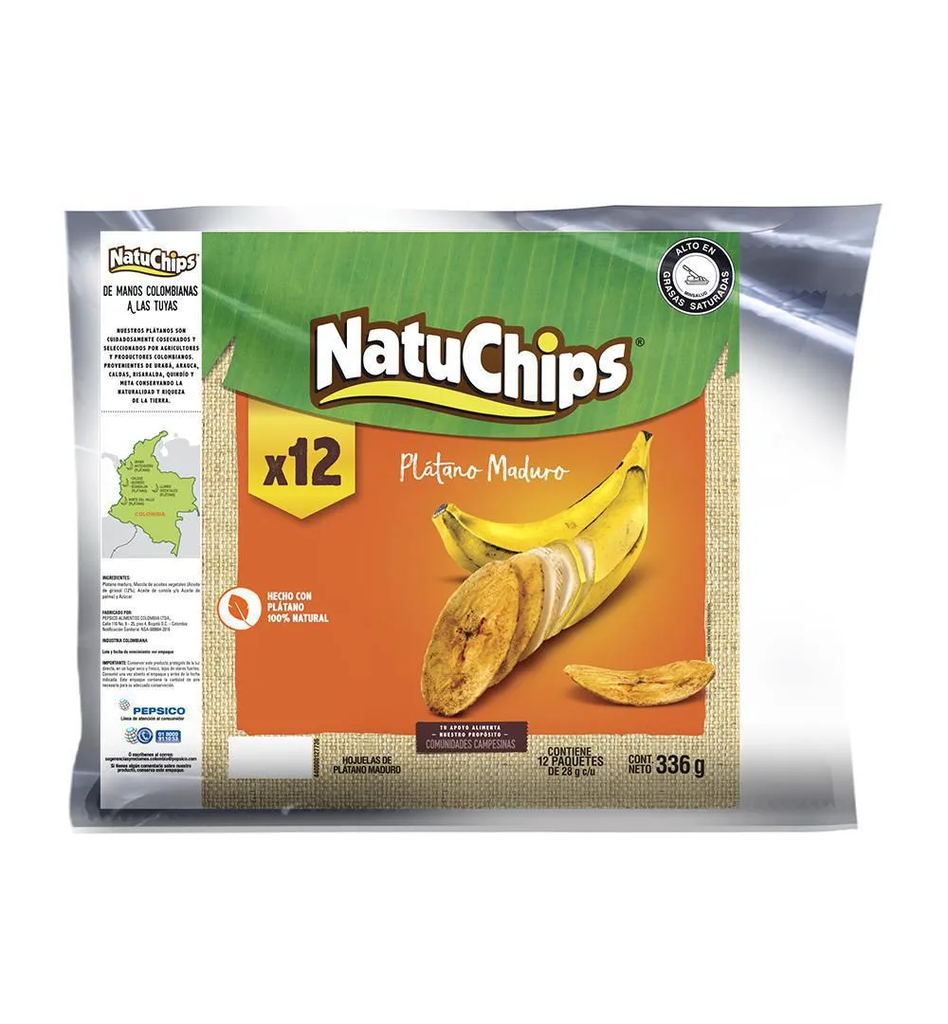 Platanitos Natuchips Maduro 12 Unidades