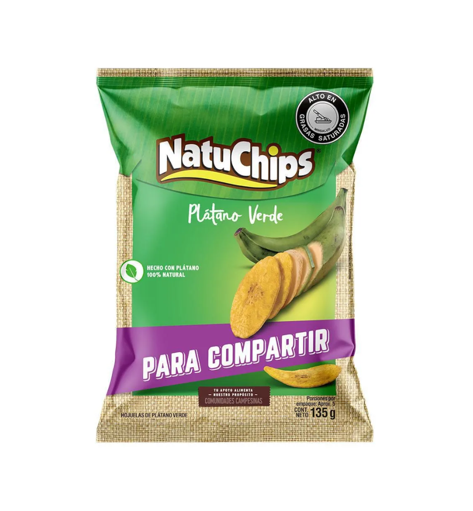 Platanitos Natuchips Verde 135Gr