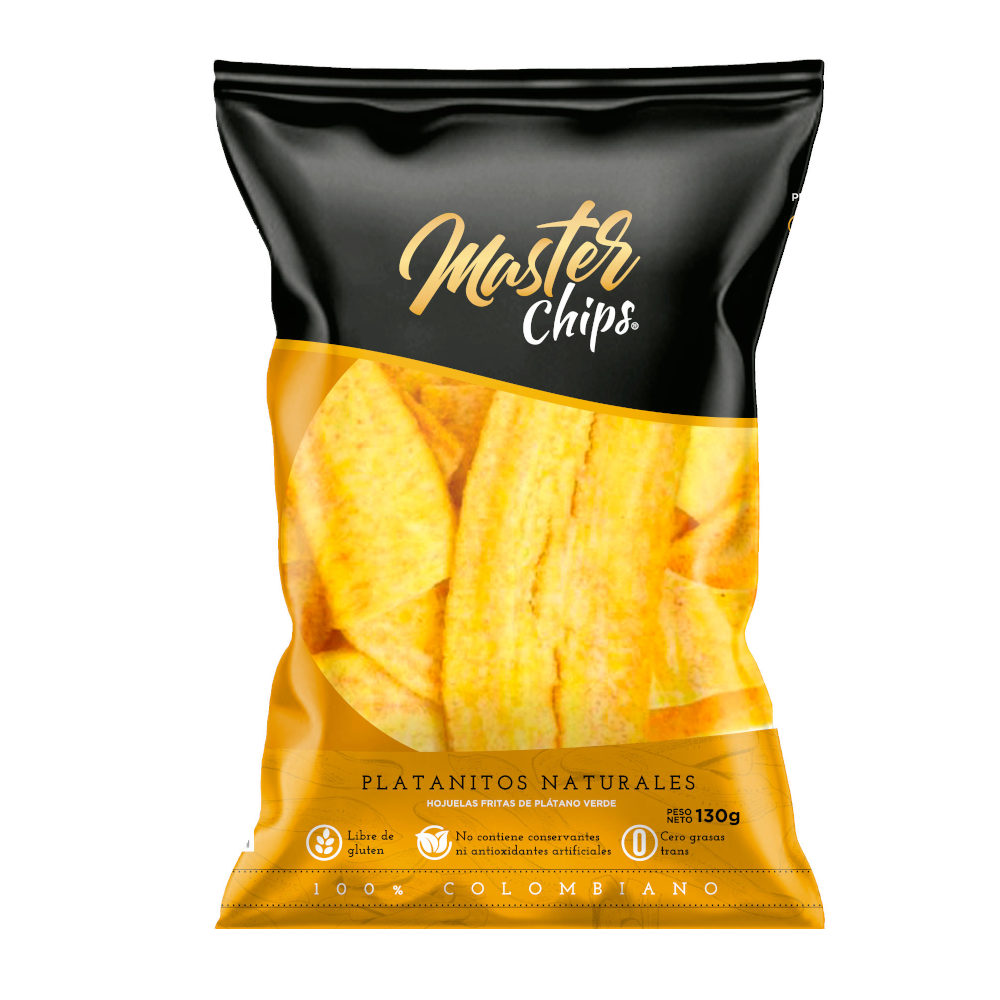 Platanitos Naturales Master Chips  130Gr