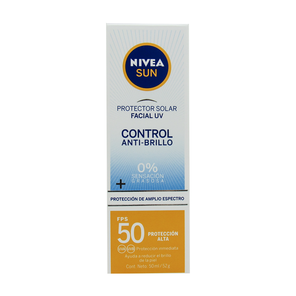Protector Solar Nivea Facial Brillo Fps50 50Ml