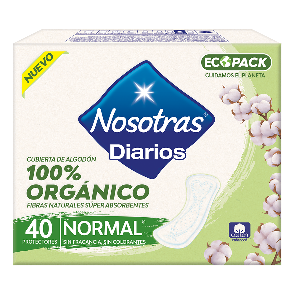Protectores Nosotras Diarios Normal Orgánico 40 Unidades