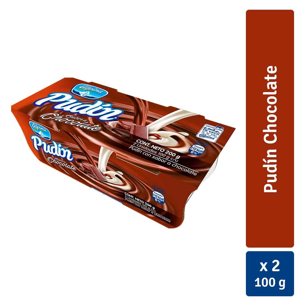 Pudin Chocolate Alpina 2 Unidades 200Gr