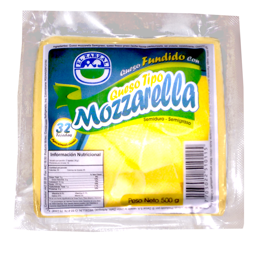 Queso Mozzarella Tajado El Zarzal 500Gr