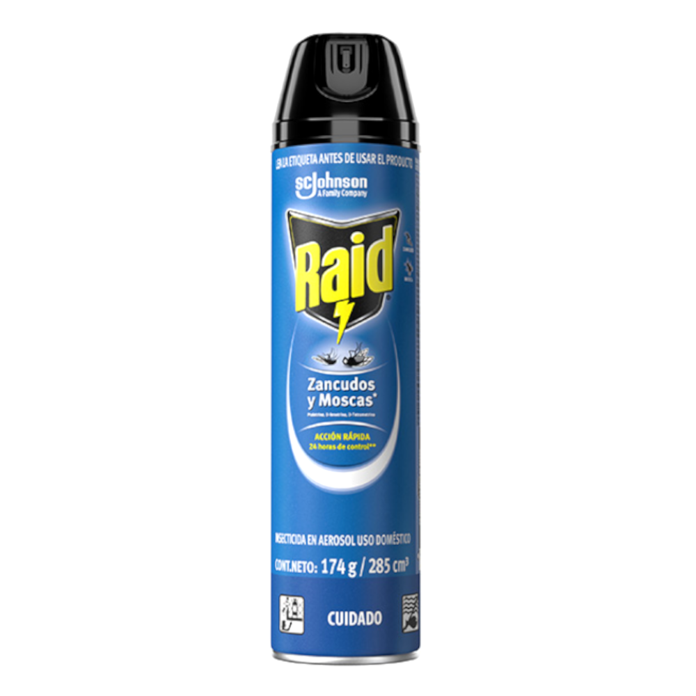 Insecticida Raid Eliminador de Voladores Spray 285ML