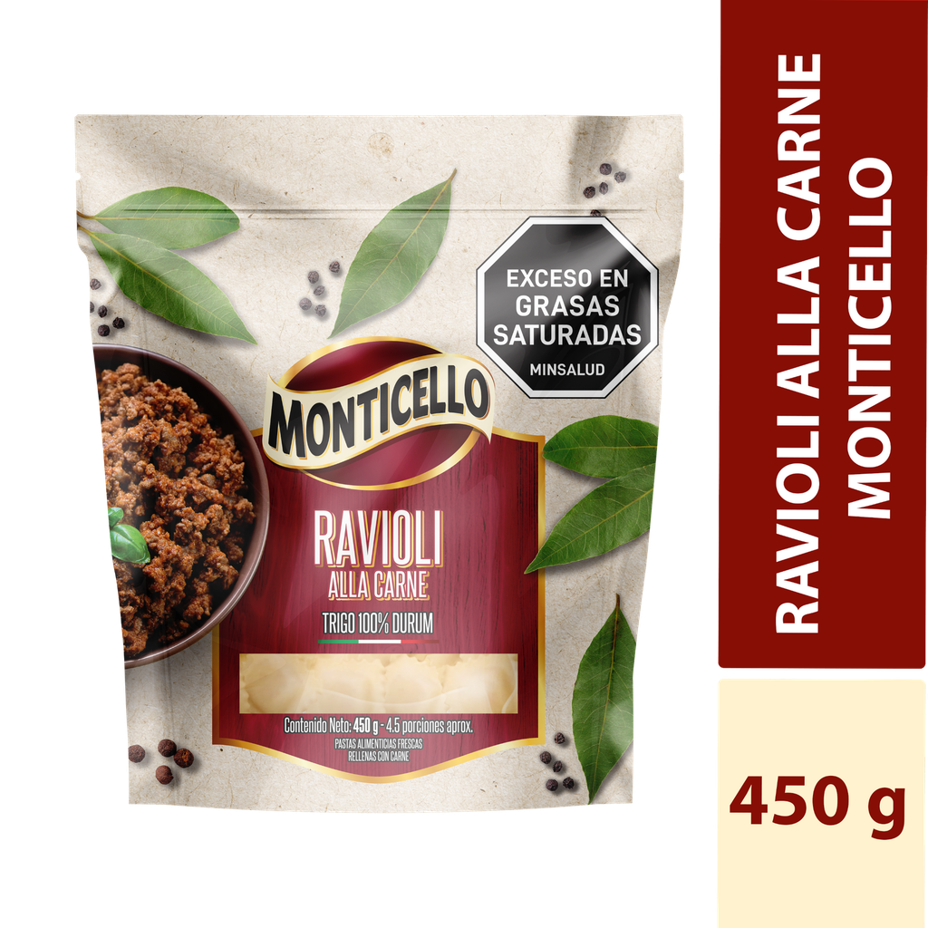 Ravioli Monticello Alla Carne 450Gr