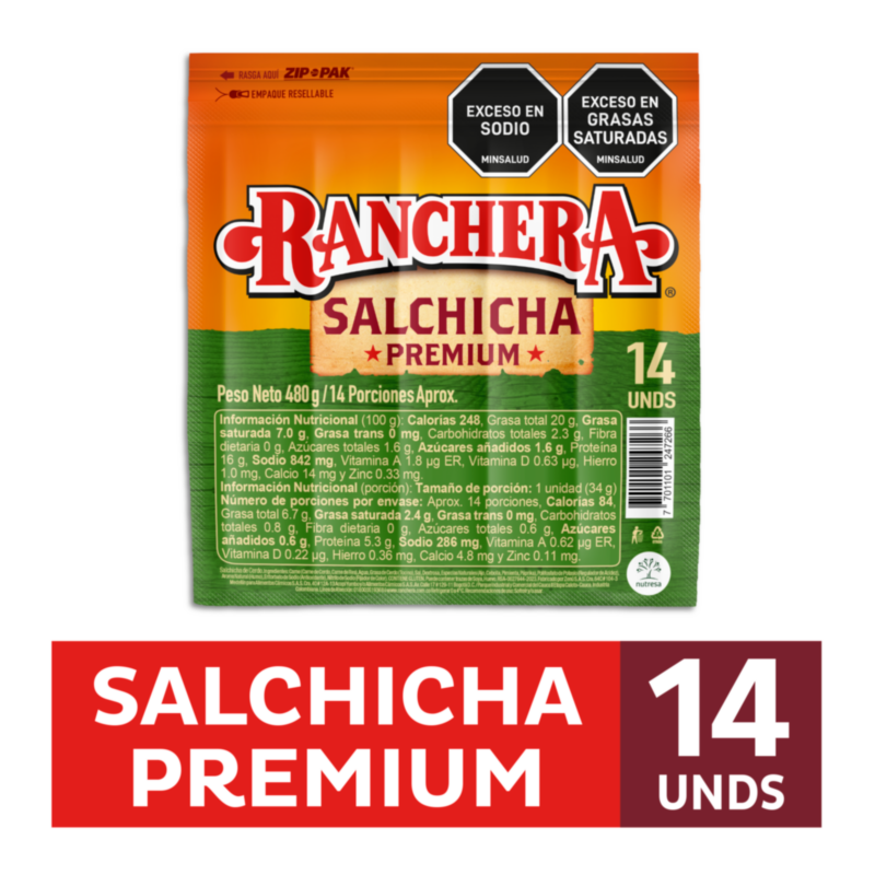 Salchicha Ranchera 480Gr
