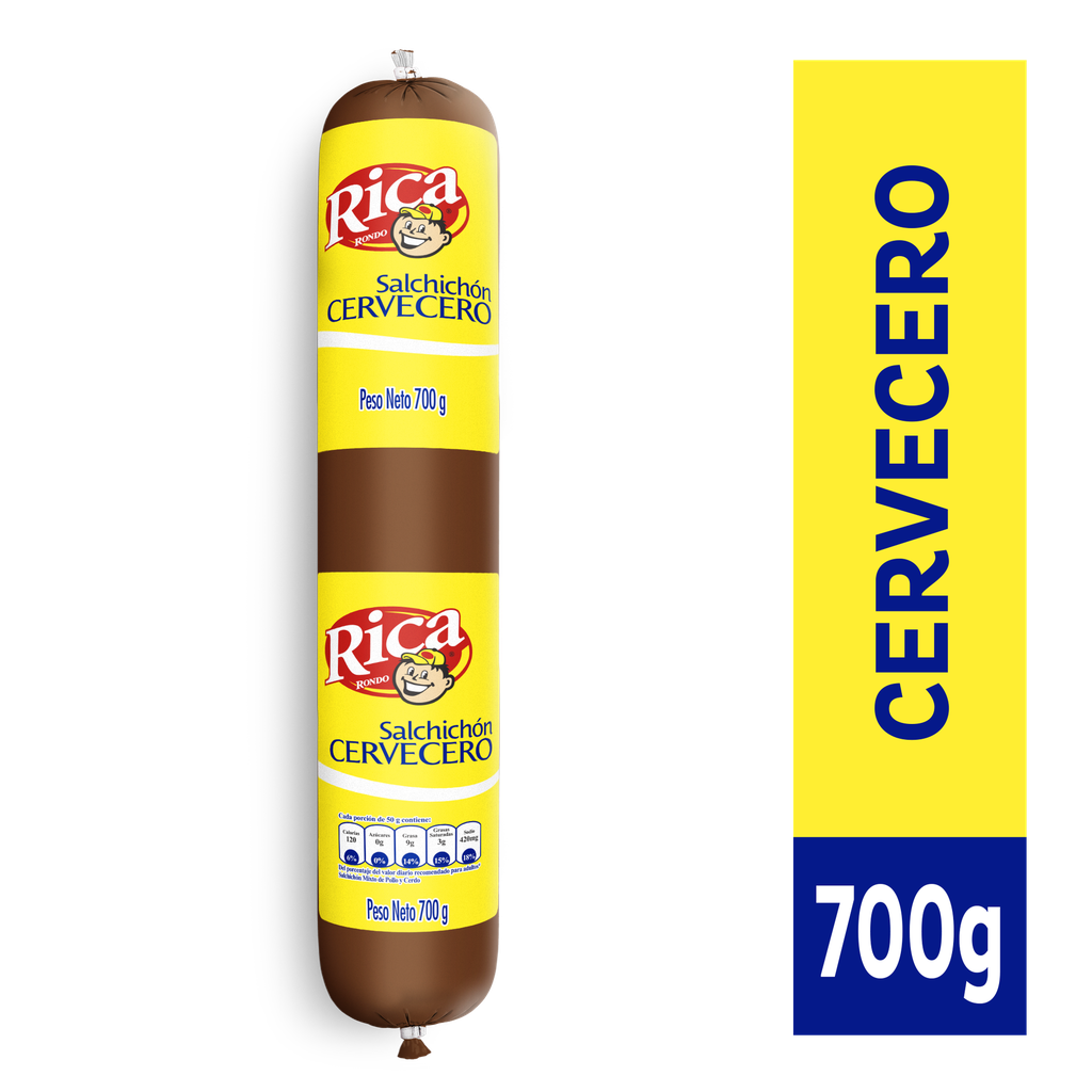 Salchichon Cervecero Rica 700Gr