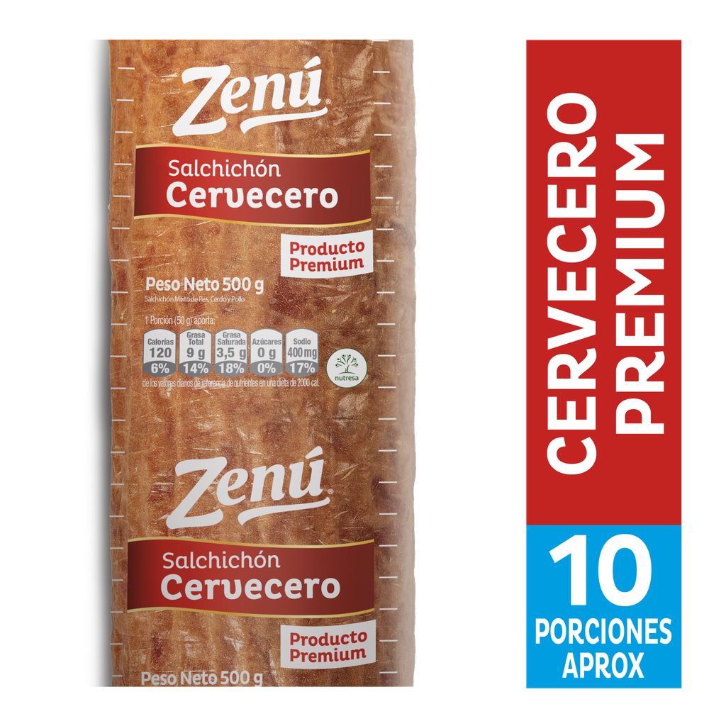 Salchichon Cervecero Zenu Premium 500Gr Edición Especial