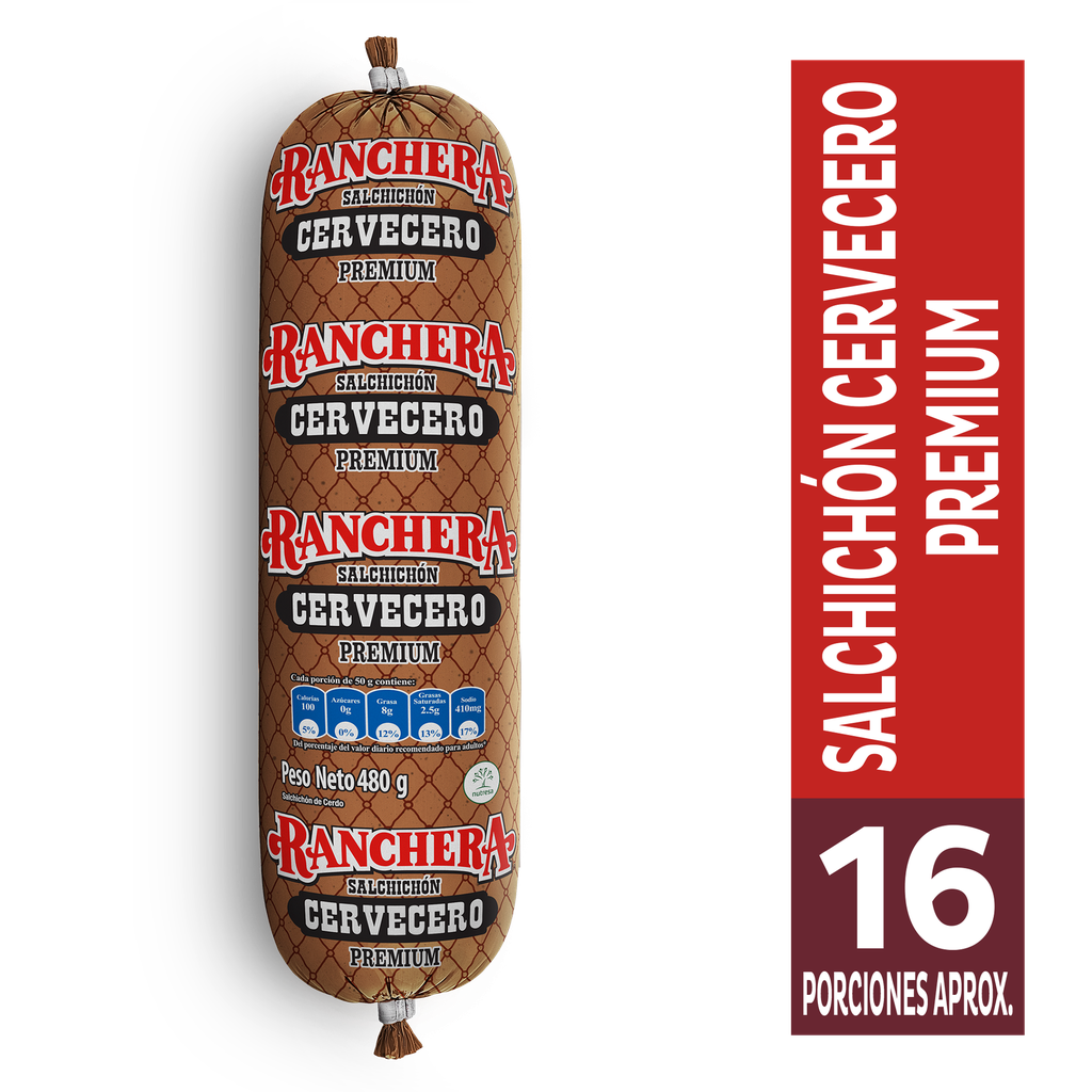 Salchichón Cervecero Zenú Ranchero 480Gr