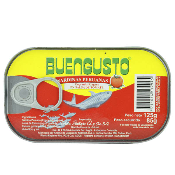 Sardina Buengusto Peruana 125Gr