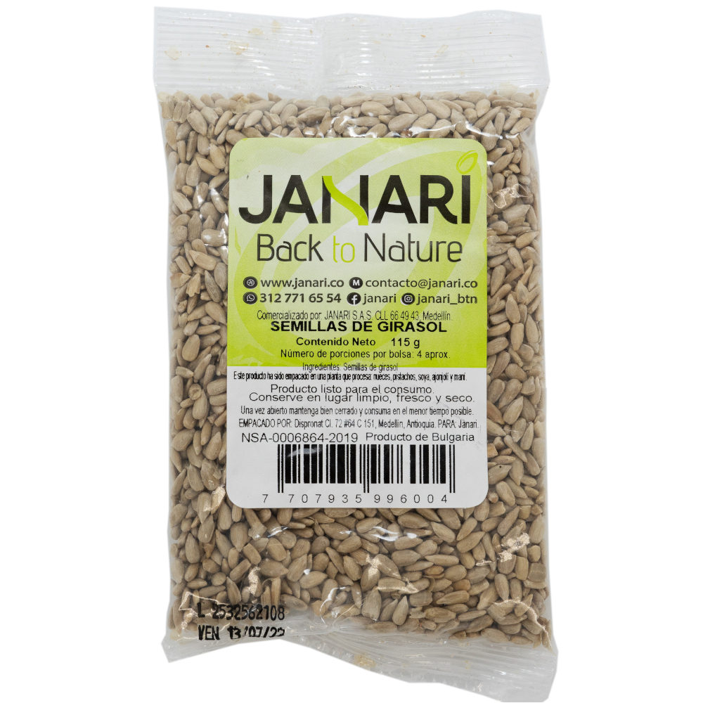 Semillas De Girasol Janari Bolsa 115Gr