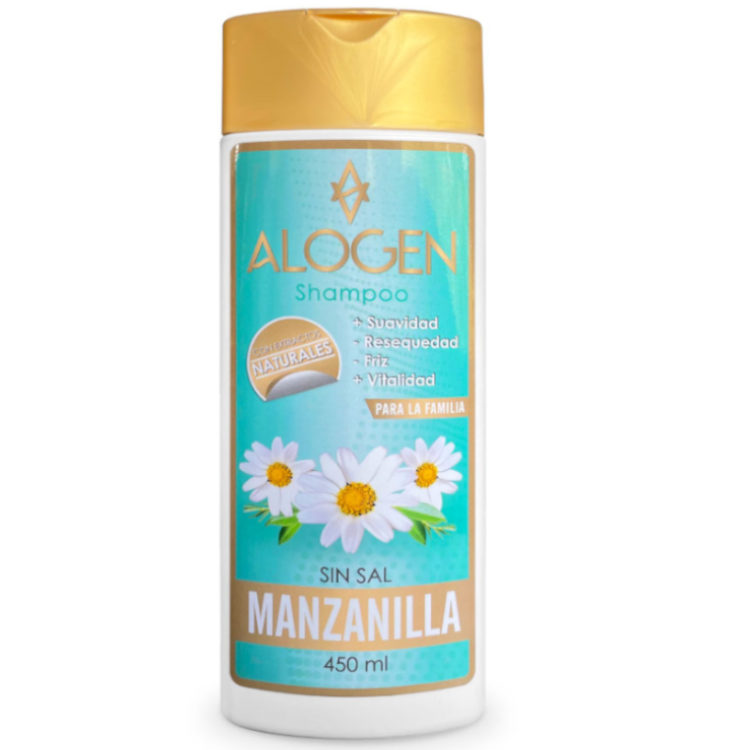 Shampoo Alogen Manzanilla Sin Sal Con Extractos Naturales 450Ml