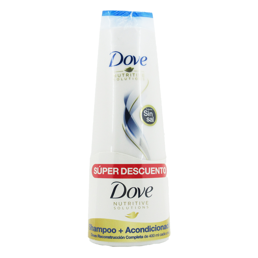 Shampoo Dove Reconstrucción Completa 400Ml+Acondicionador 400Ml Precio Especial