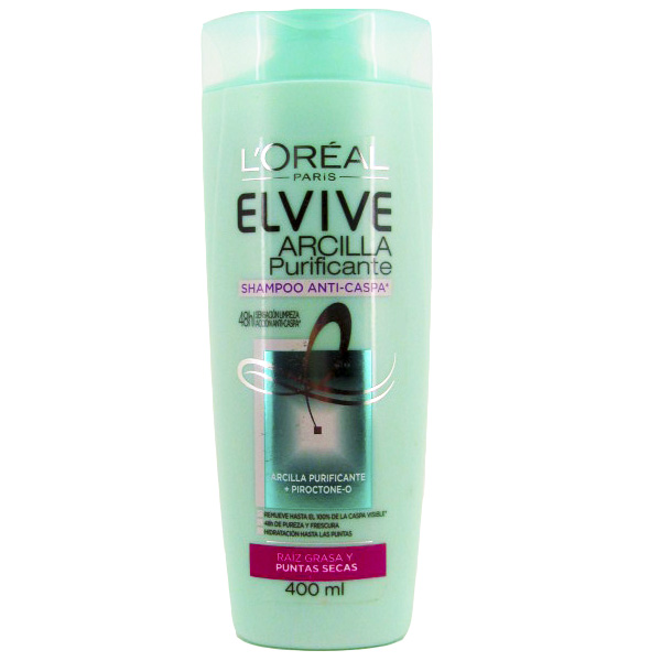 Shampoo Elvive Arcilla Purificante +Piroctone 400Ml