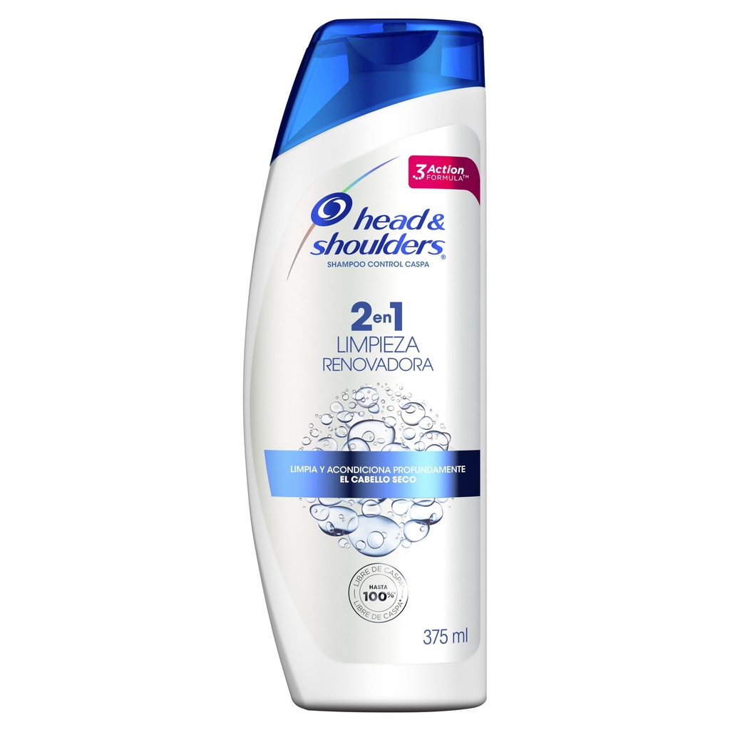Shampoo Head & Shoulders 2 En 1 Limpieza Renovadora 375Ml