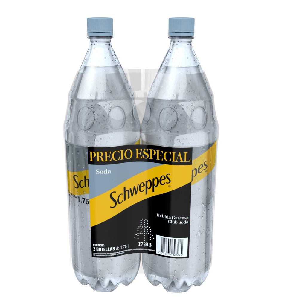 Soda Schweppes 1750 Ml 2 Unidades Precio Especial