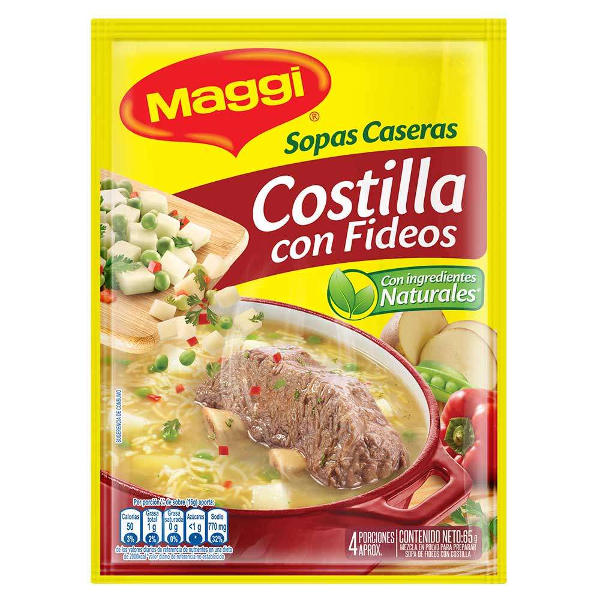 Sopa Costilla Fideos Maggie Sobre 65Gr