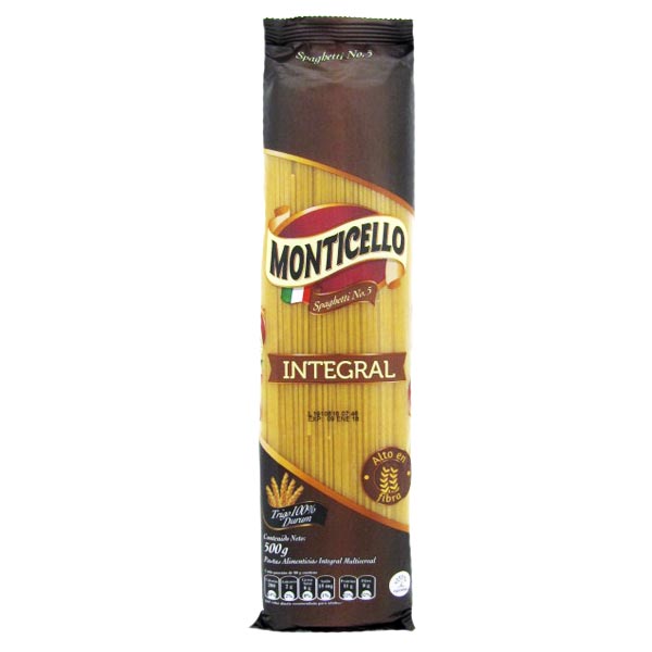 Spaghetti Monticello Integral 500Gr