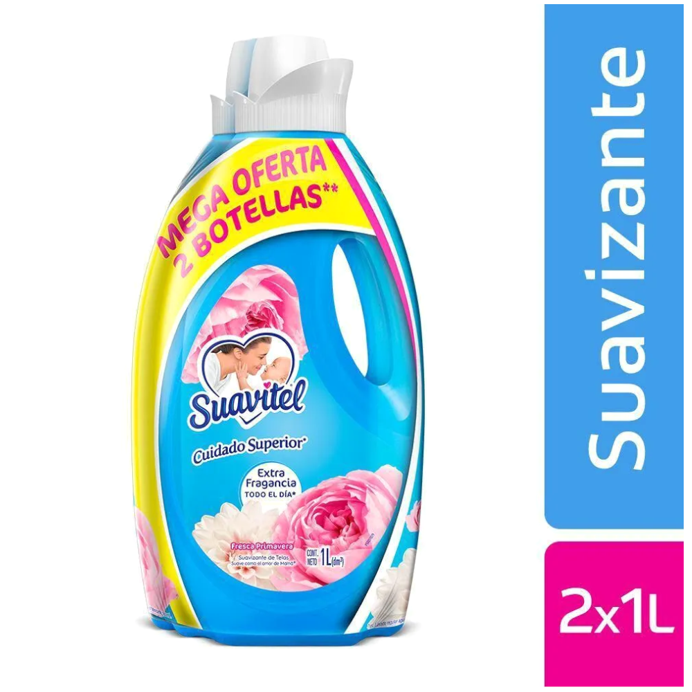Suavizante Soflán Suavitel Fresca Primavera  1000Ml 2 Unidades Precio Especial