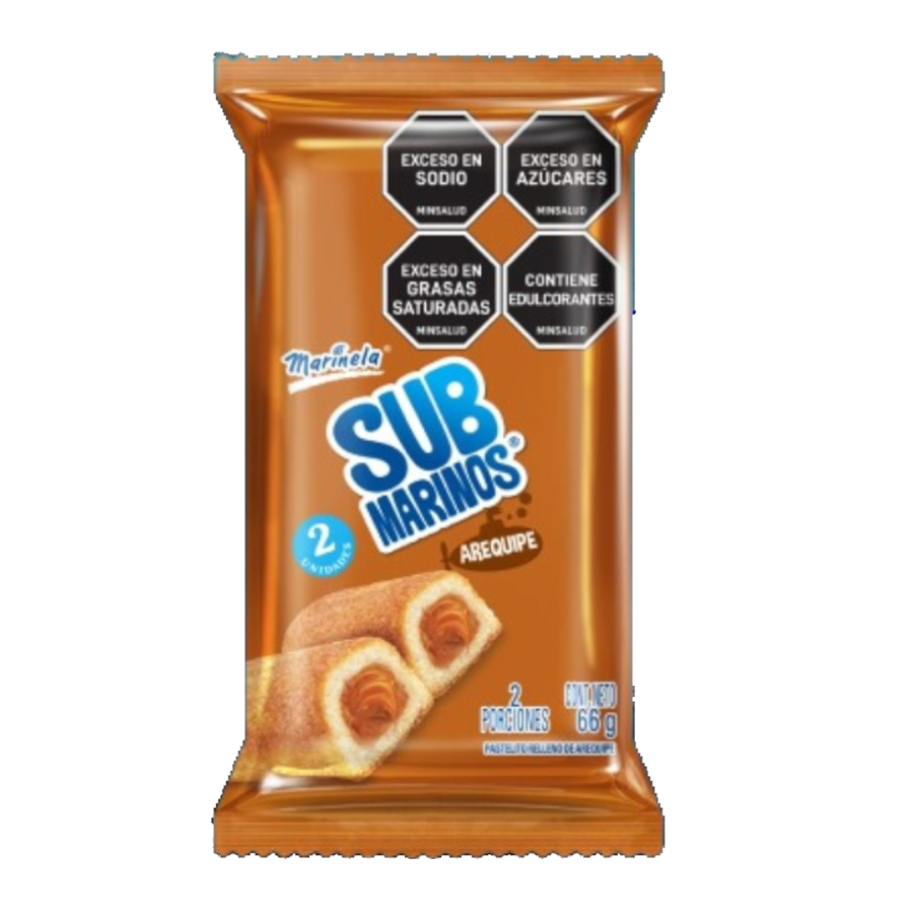 Submarinos Bimbo Arequipe 2 Unidades 66Gr