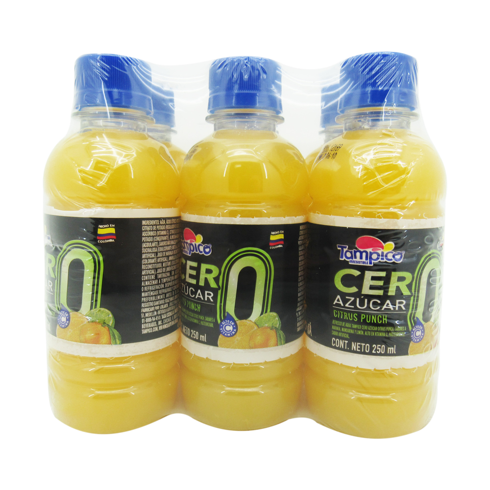 Tampico Cero Azúcar Pet 6 Unidades 250Ml Cada Uno