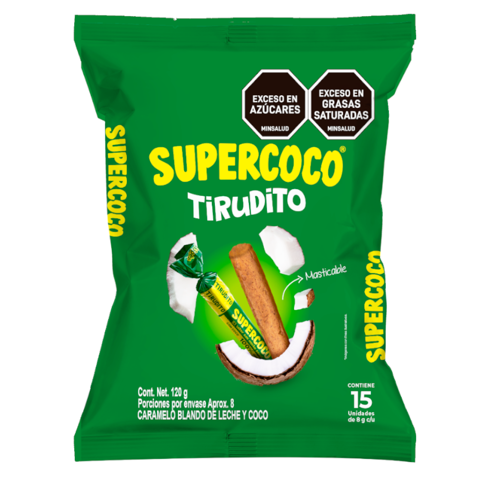 Tirudito Supercoco 15 Unidades 120Gr