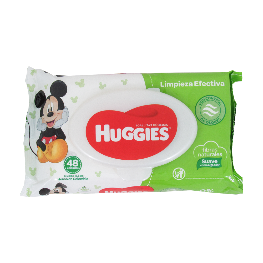 Toallitas Humedas Huggies Limpieza Efectiva 48 Unidades