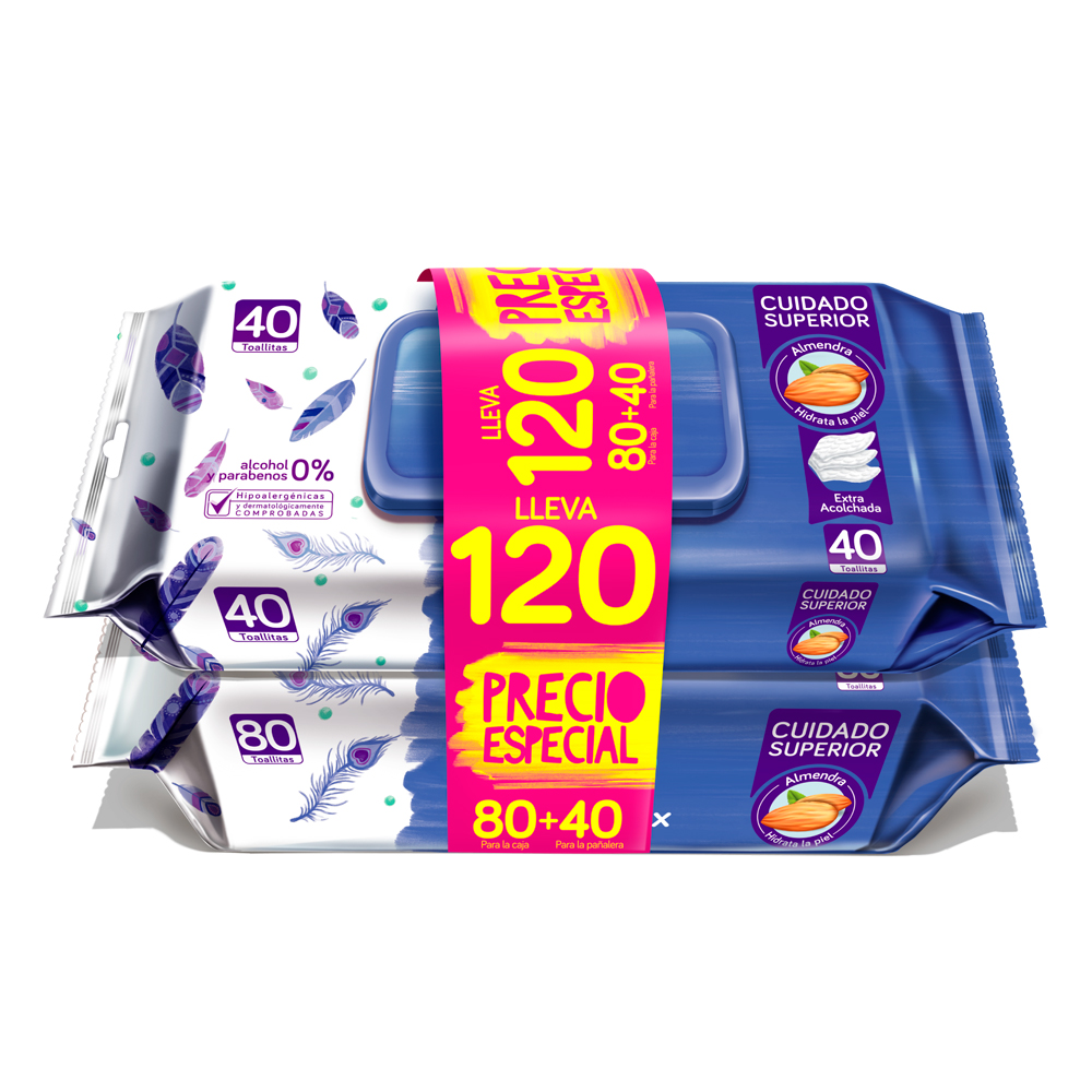Toallitas Pequeñín 80 Unidades + 40 Unidades Precio Especial