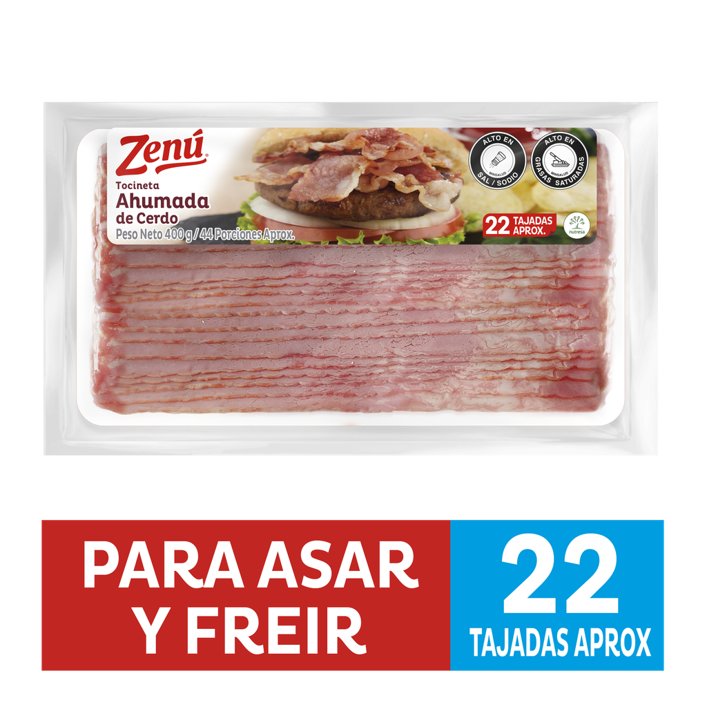 Tocineta Ahumada Zenú 400Gr