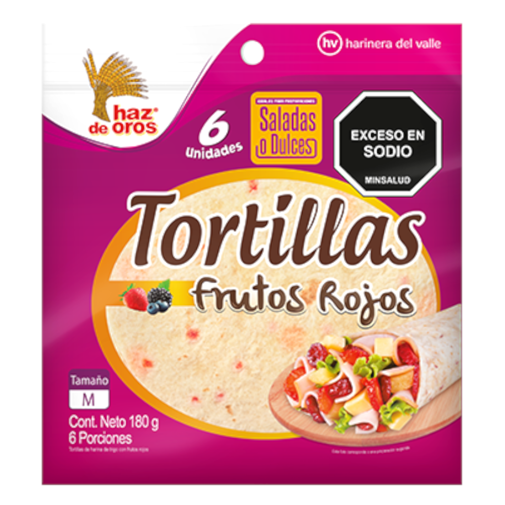 Tortillas Haz De Oros Fruto Rojo 180Gr 6 Unidades