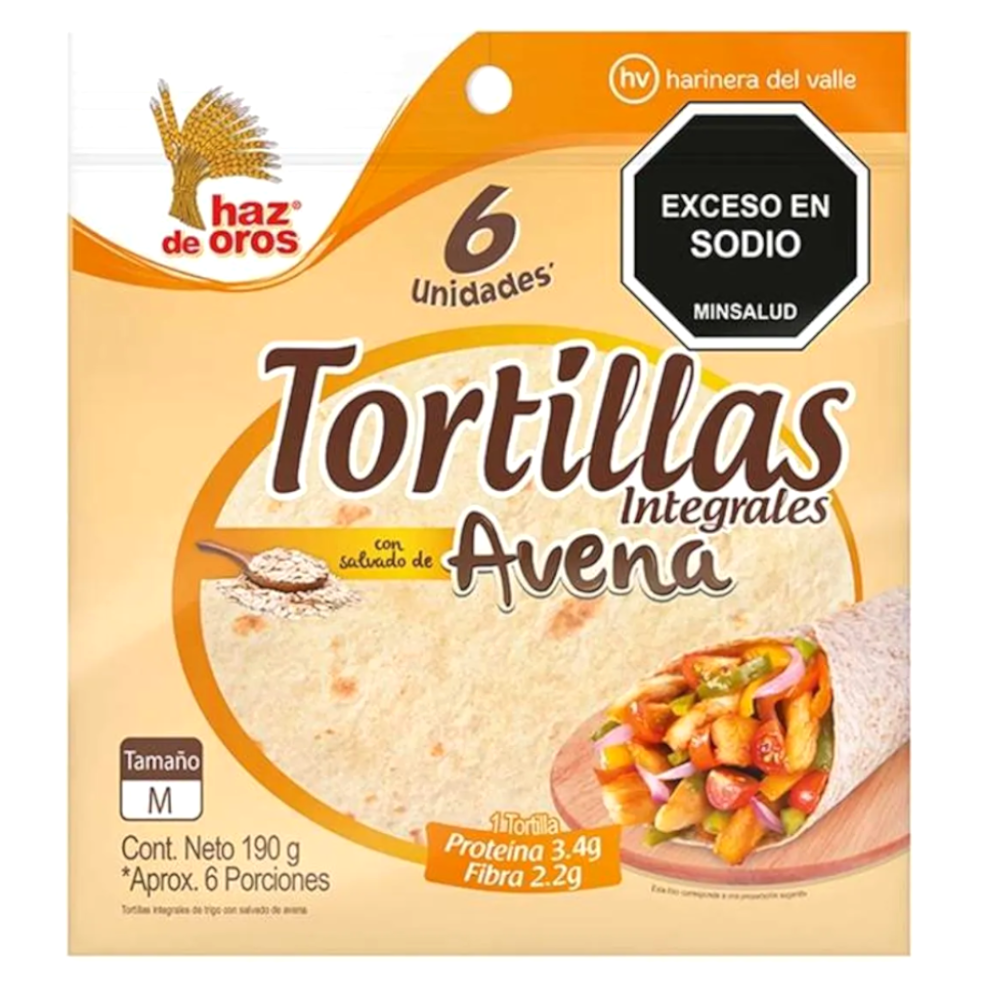 Tortillas Integrales Avena Haz De Oros 190Gr