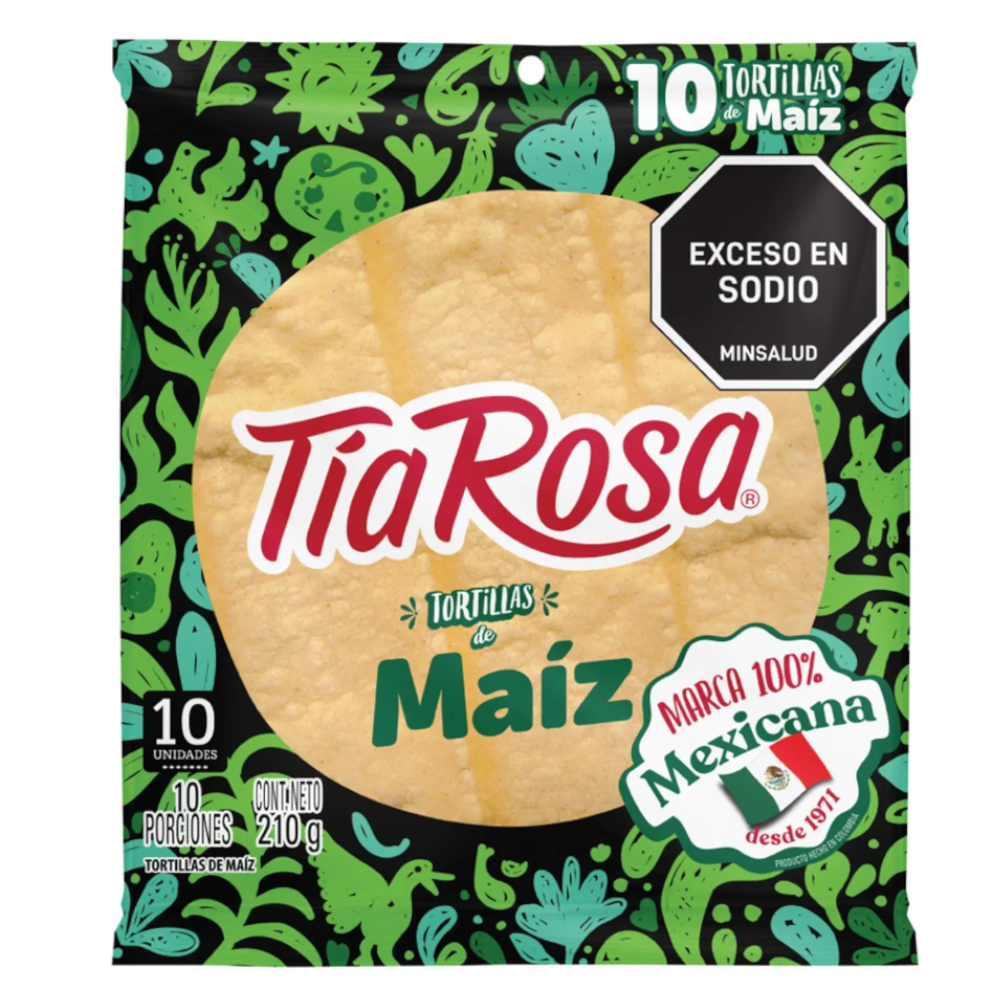 Tortillas Maiz Tia Rosa 10 Unidades 210Gr