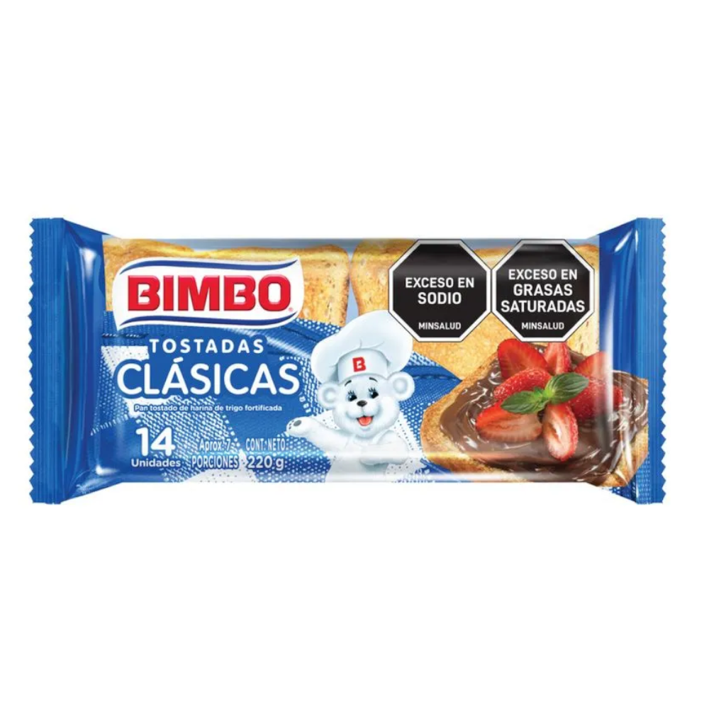 Tostadas Clasicas Bimbo 14 Unidades 220Gr