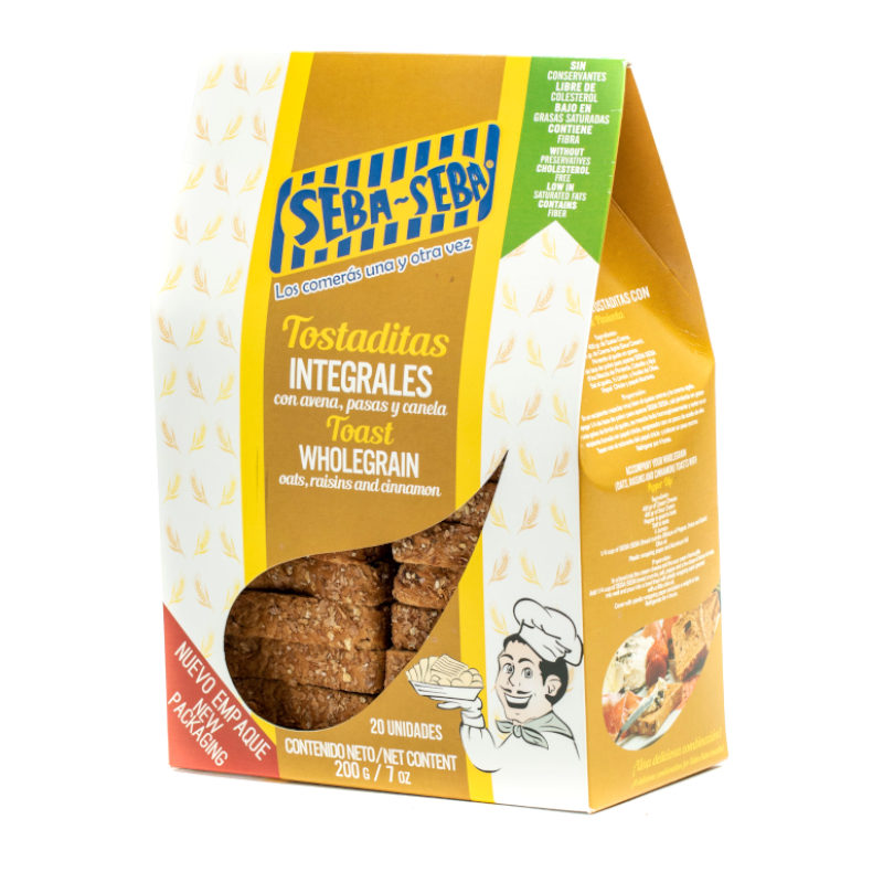 Tostaditas Integrales Seba Seba Caja 20 Unidades 200Gr